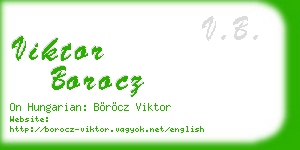 viktor borocz business card